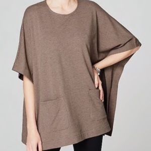 J Jill Driftwood Lounge Pullover Poncho Wrap Top SZ XS